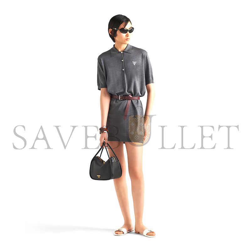 Pra*a darling leather handbag 1ba451 (25*18*10.5cm)